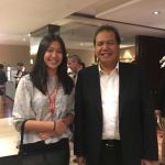 Jessica (left), with Mr. Chairul Tanjung (right), Chairman CT Corp; former Coordinating Minister for Economic Affairs, Jakarta at CT Corp HQ on Feb. 21, 2017