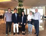 From left to right:
Peter Stipp, former Group Managing Director UBS AG, Raditya Rama (MGT), Sarah Desanty (IBA), Brigitte Schoenenberger, and Dr. Hans Hengartner, after exploring the city of Jakarta at the Shangri-La Hotel on Feb. 18, 2017.