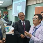 Left to Right, Tutuko Prajogo (rector of IULI), Surjatin Wiriadidjaja (Board of Management IULI), Wen Yuh Jywe (rector of NFU), Li Wei Chen (Office of International Affairs NFU), Tutuko Prajogo (rector of IULI)